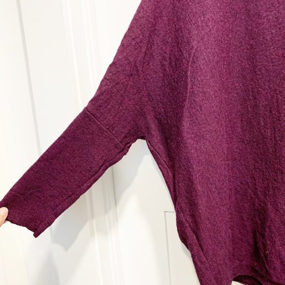 Kenar Purple Oversized 100% Merino Wool Sweater - Size M - Picture 3 of 7
